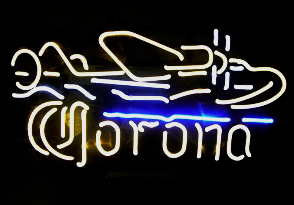 Corona Plane Neon Sign